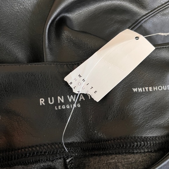 BNWT White House Black Market Vegan Leather Runway Leggings 6P - Picture 9 of 11